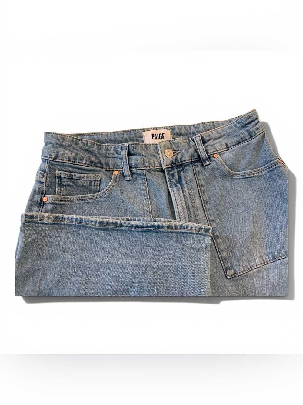 PAIGE Anessa High Rise Wide-Leg Crop Petite Jeans in Light Blue - Picture 3 of 12